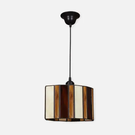 Pendant light Alqueria 1xe27 Black/beige/brown Regx22x28 Cm
