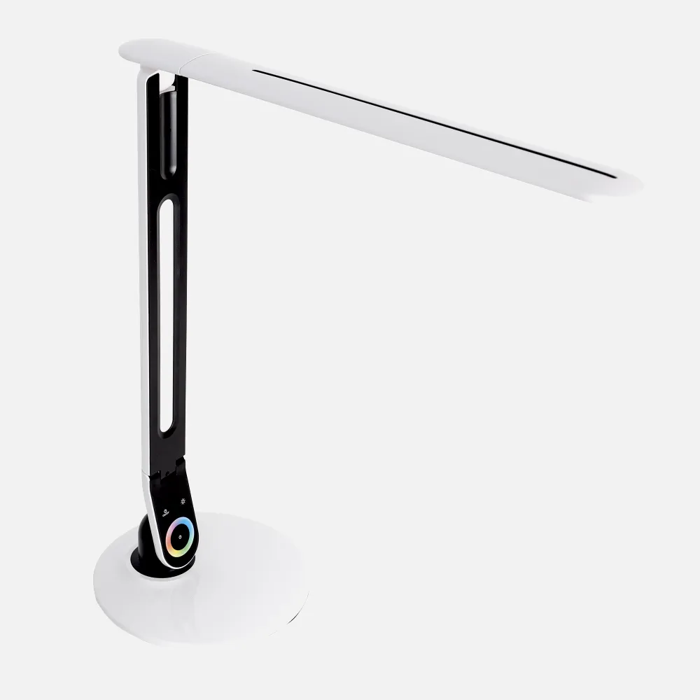 Flexo 7,8w 5000K Hoba Blanco/negro 1200lm Regx19x19cm C/Puerto Usb, Orientable Y Plegable