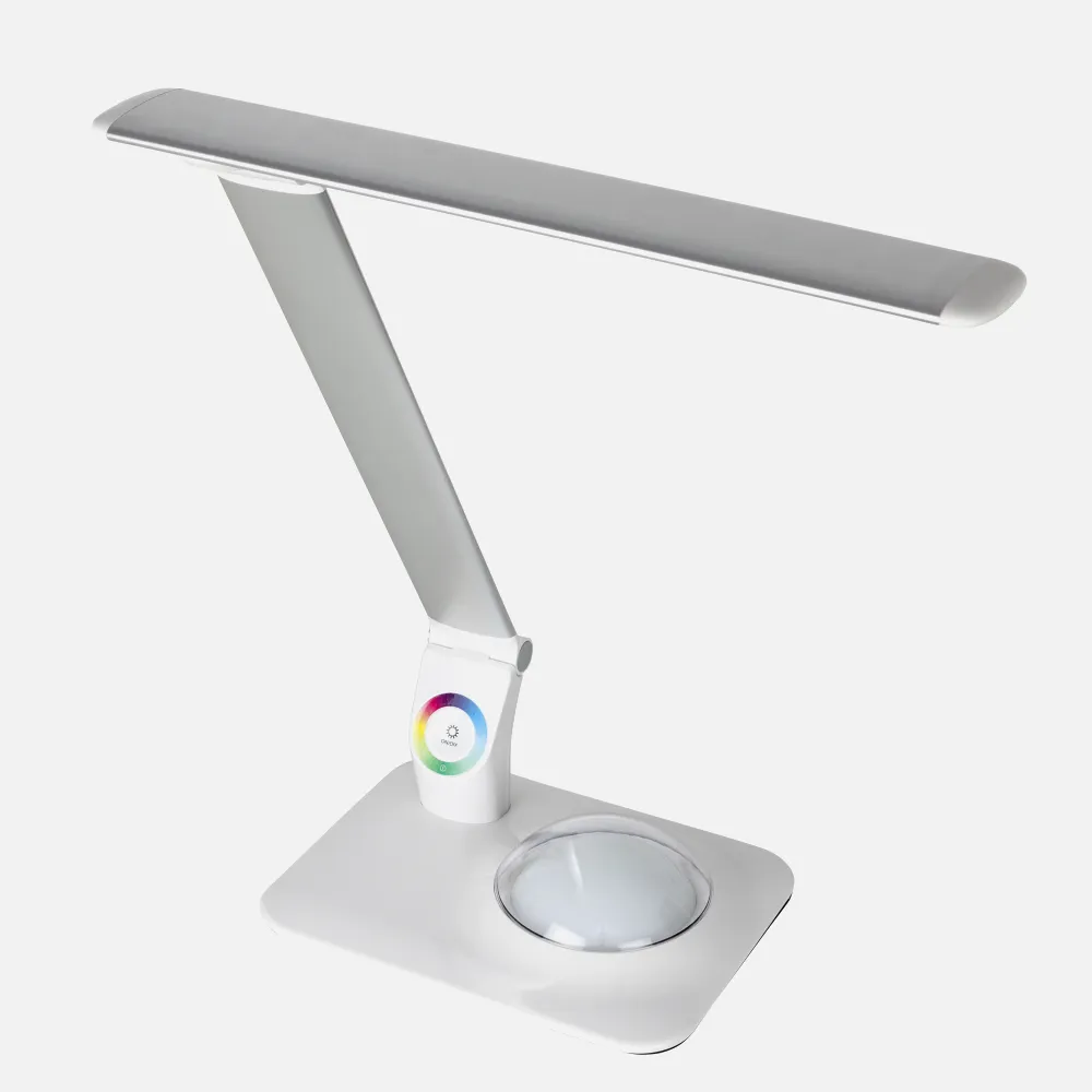 Flexo 12w 3000-4000-6000k Gancedo Plata 1200lm Regx33,7x21,8 Cm C/puerto Usb Orientable