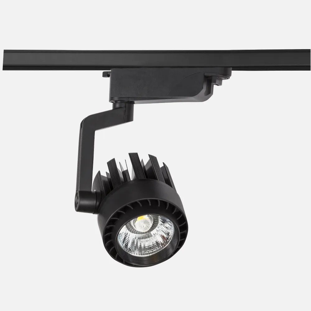 Foco Carril 20w 2700k Mulhacen Negro 1400lm  9x9,5x9,5