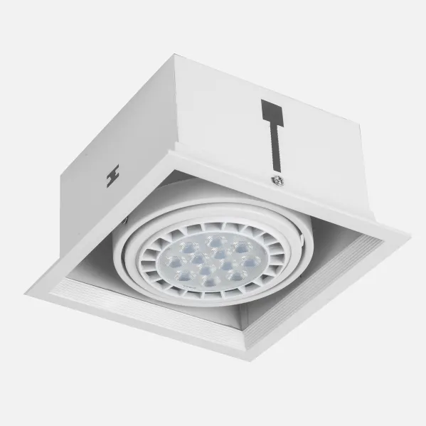 Foco Kardan Cesar Empotrar 1xr111 Blanco 17,2x17,5 Bombilla No Incluida