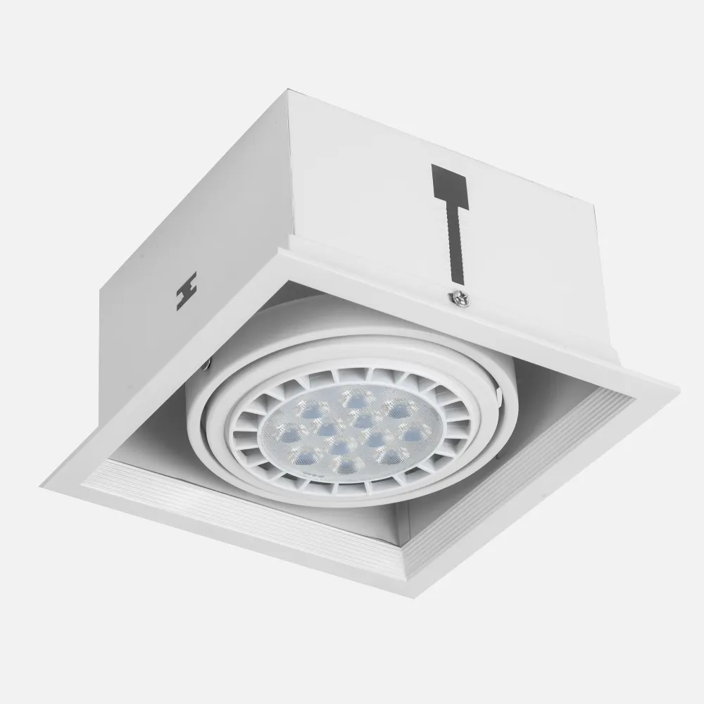 Foco Kardan Empotrar Cesar 1xr111 Blanco 18,5x18,5 Bombilla No Incluida