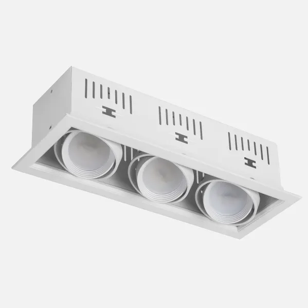 Foco Kardan Augusto Empotrar 3xgu10 Blanco 11x30bombillas No Incluidas