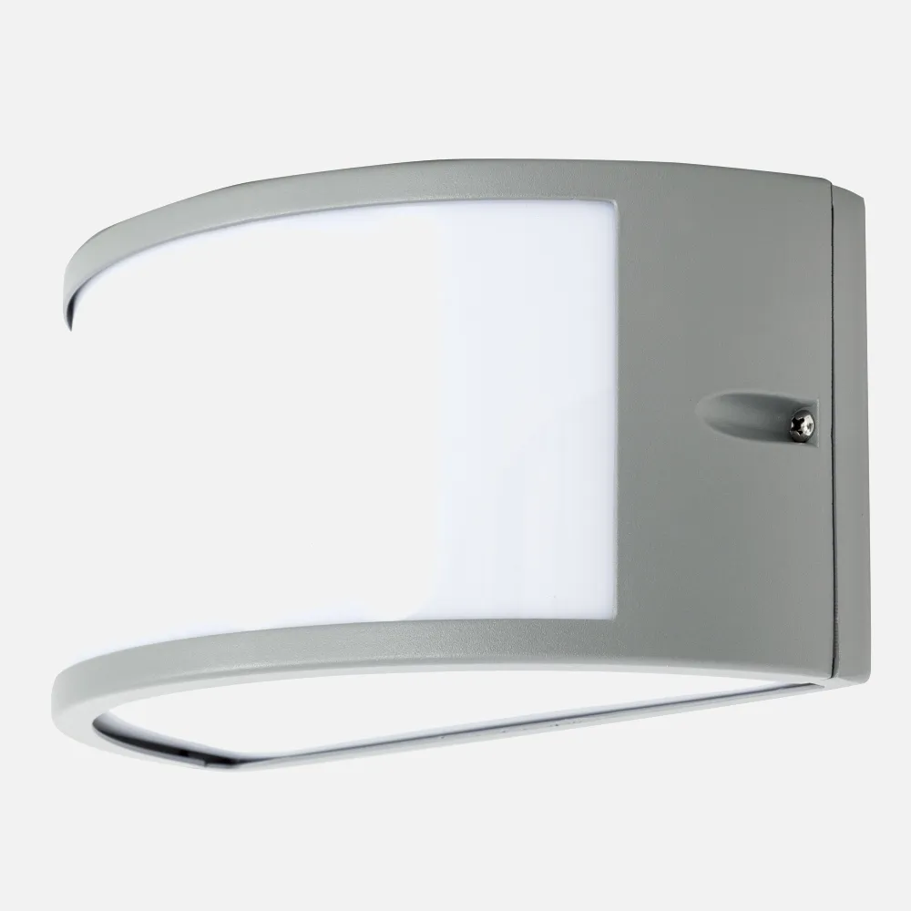 Aplique Exterior Tua Gris Claro 1xe27 12x25x13 Ip44