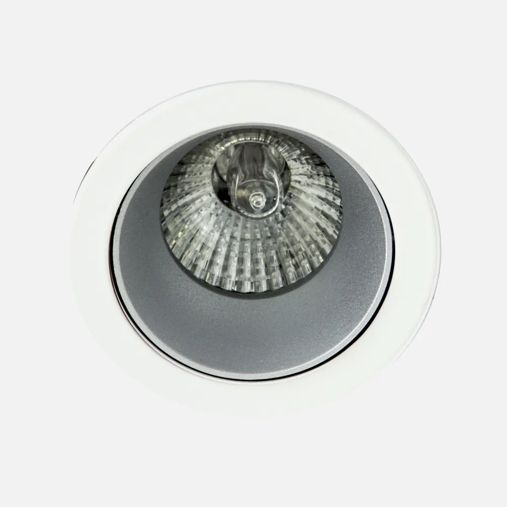 Empotrable Alfabeto 1xgu10 Perla Plata/blanco 8d Orientable