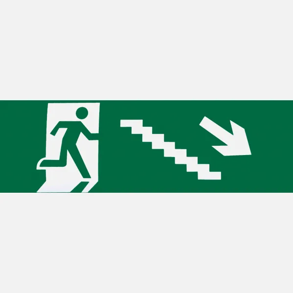 Cm Exited Emergency Right Stairs   Descent 6,5x20x0,01 Adhesive