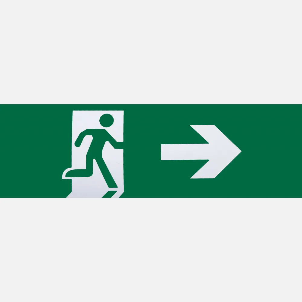 A124SALIDADERECHA - Autocolante de Saída de Emergência Direita 6,5x20 Cm