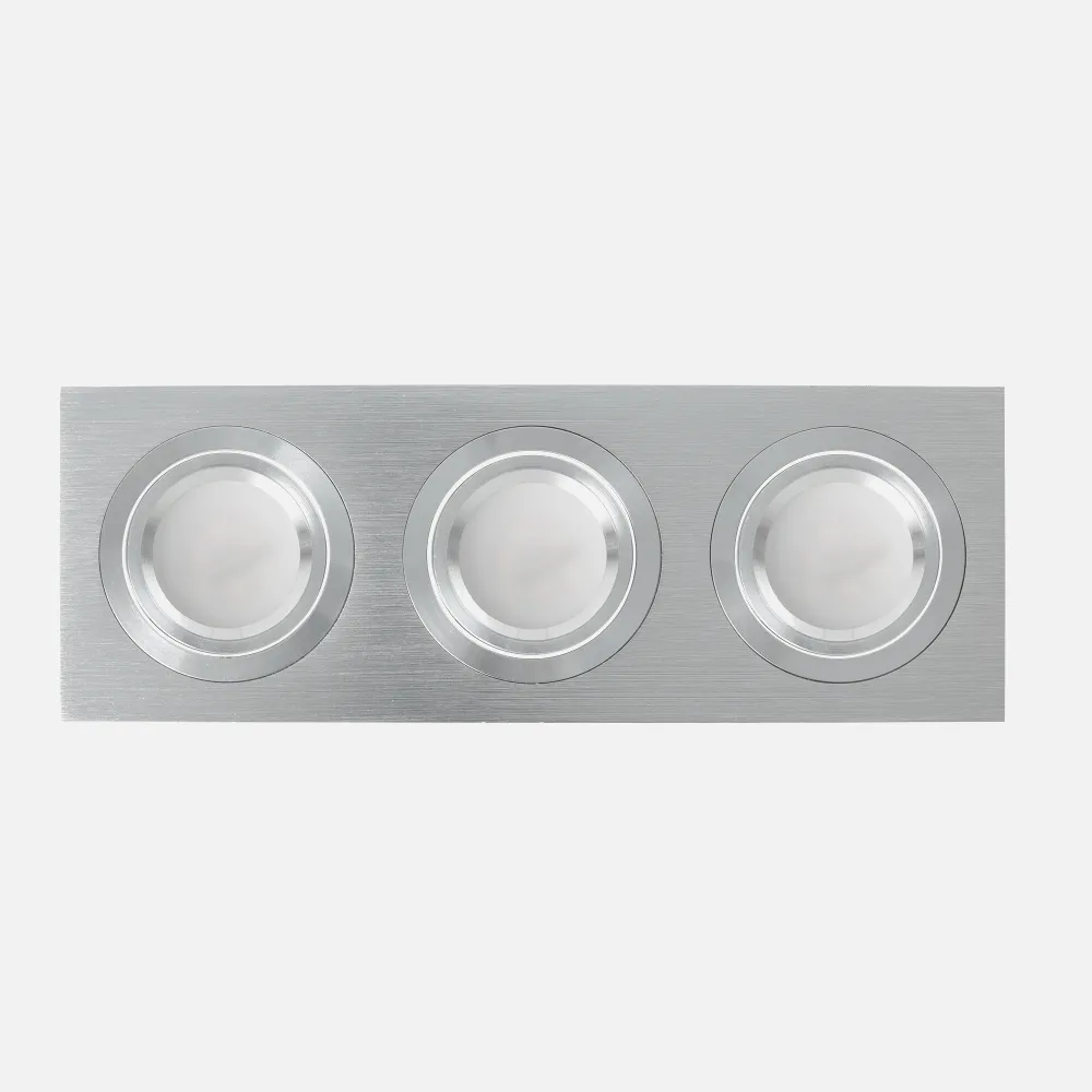 Regleta Foco Empotrar Alumini/cro 3xgu10 Incluida   18w 4000k 1800lm 26x9x2 Androide