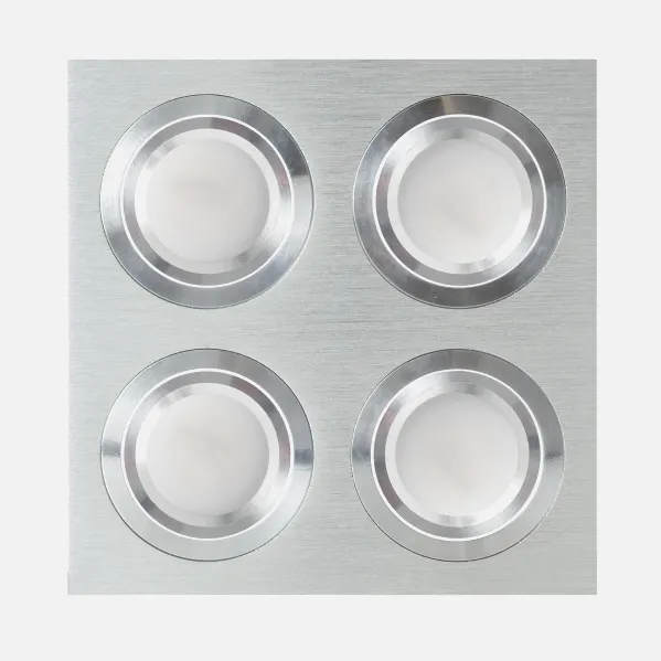 Ceiling light Spotlight Bed Aluminium/chrome 4xgu10 Included 24w 4000k 2400lm 17,5x17,5x2 Androide
