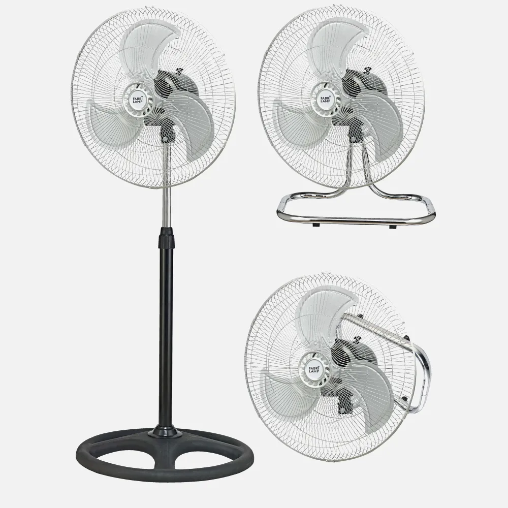 Ventilador Industrial Maestro 3 En 1 80w 46d  3 Velocidades  Cromo/negro