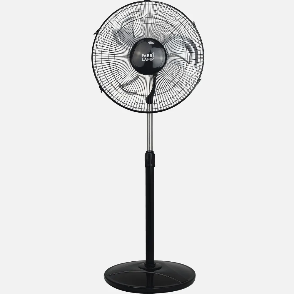 Ventilador De Pie Duster Negro/aluminio 80w  97-125x40d 3 Velocidades