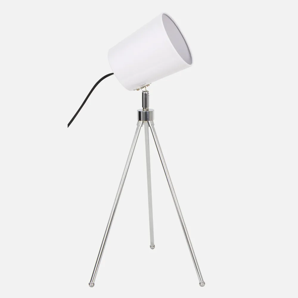 Flexo Meliades 1xe27 Cromo/blanco 53x25x25 Cm Orientable