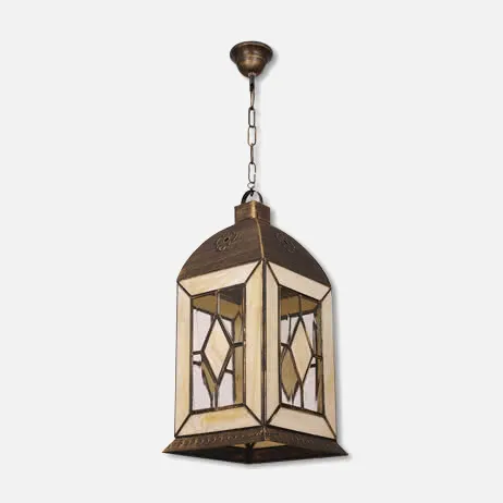 Farol Grande Califa 3xe27 Oro Viejo/Beis Regx33x33 Cm