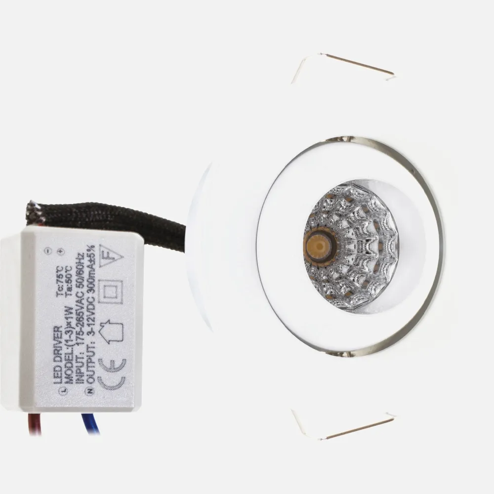 Empotrable Orientable Red.1w 4000k Blanco Centavo 65lm  Ip65 3x5,2x5,2 Cm Corte 4d